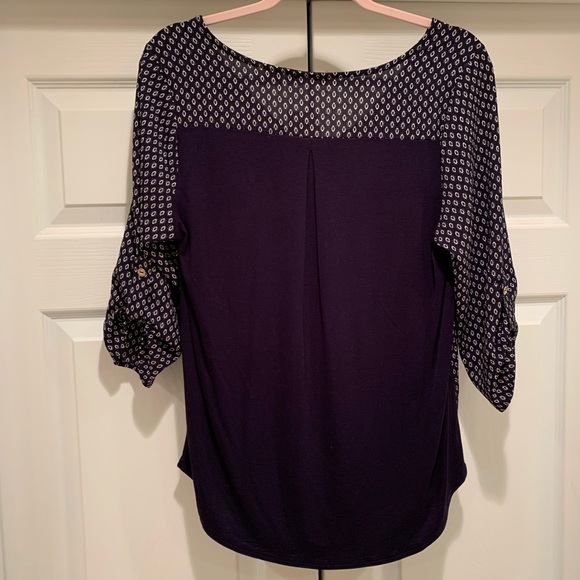 Tempted Patterned Career Blouse - Picture 2 of 2